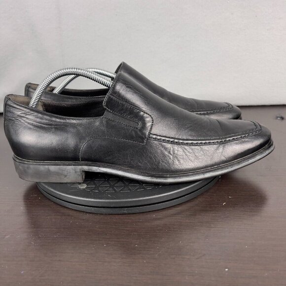 Bruno Magli Loafers Black Leather Mens Size 11 Made in Italy - Picture 4 of 9